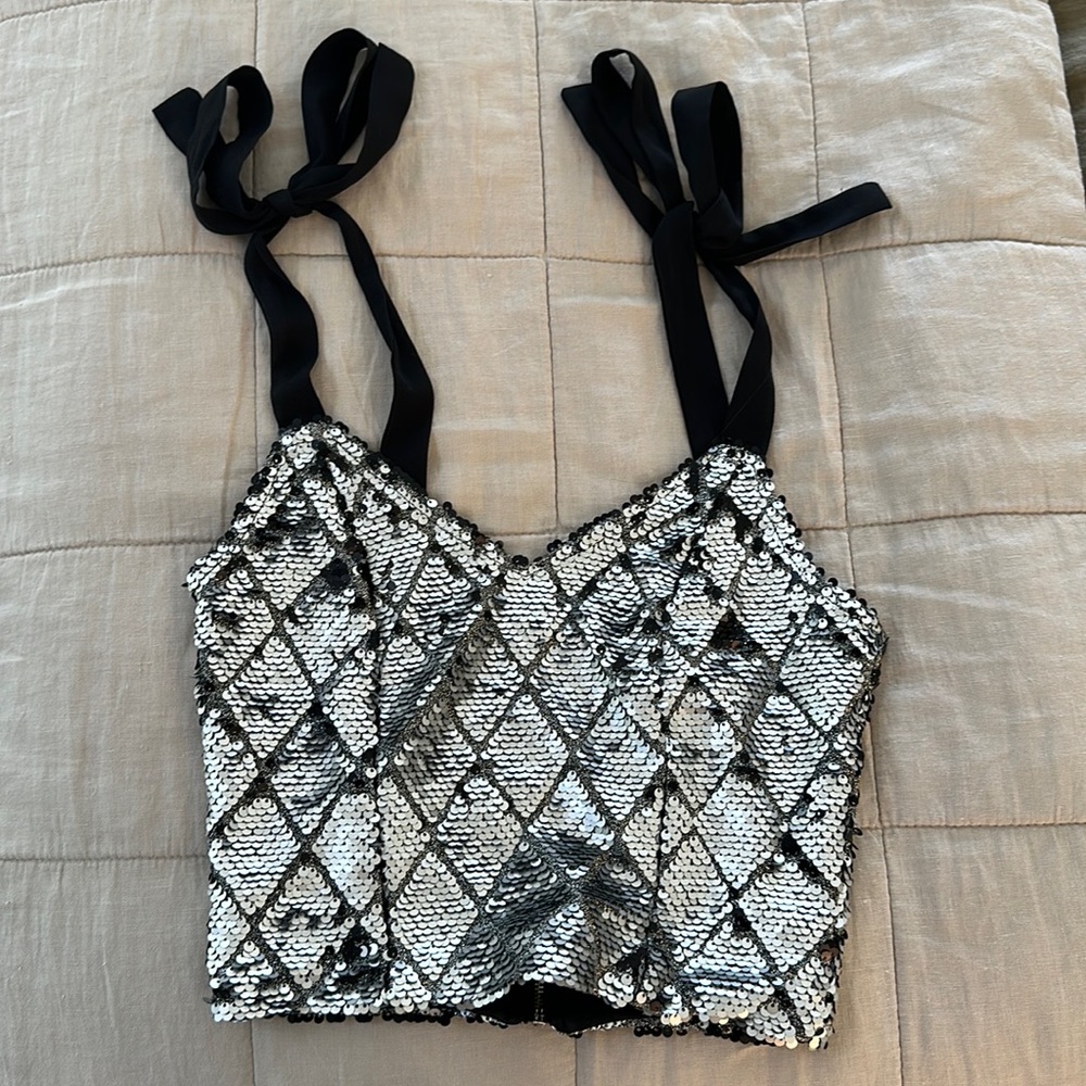 SEQUIN CROP TOP